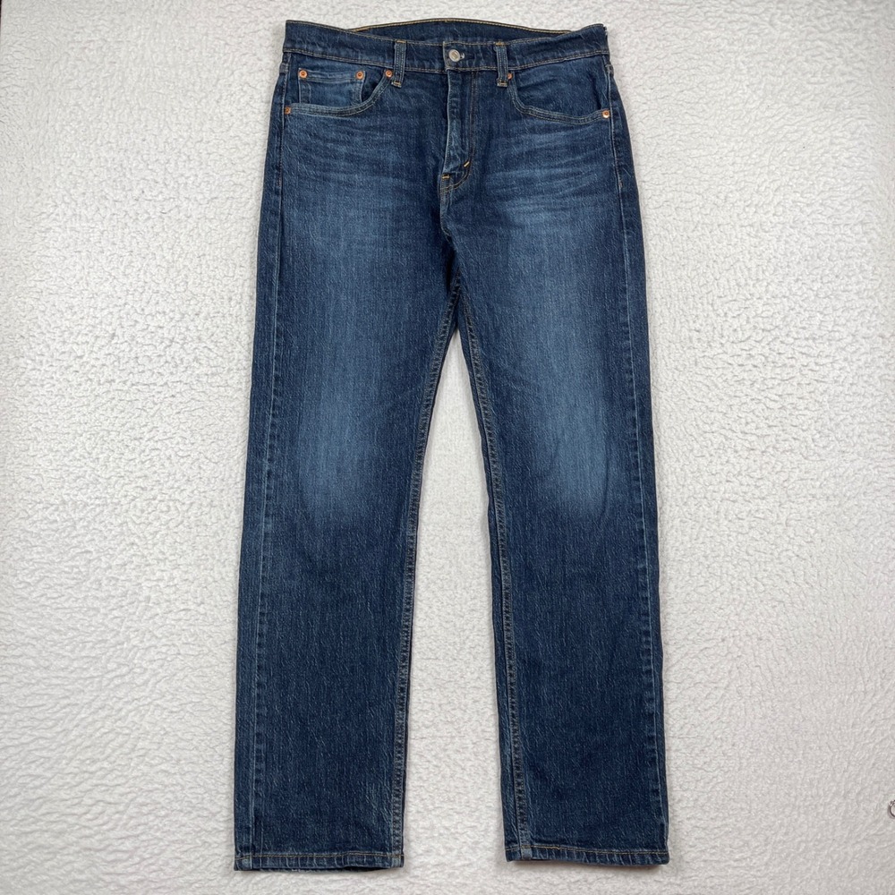 Levis 505 Jeans Mens 32x32 (Fit 32x30) Blue Regular Straight Leg Denim Classic
